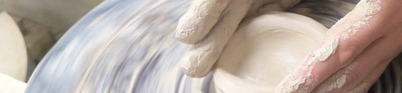 close up of pottery wheel at hunter and the fox contact us page